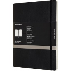 Записник Недатований Moleskine PRO великий / Чорний М'який