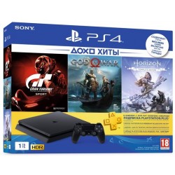 Ігрова консоль PlayStation 4 1ТВ в комплекті з 3 іграми і підпискою PS Plus