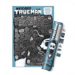 Скретч постер "#100 ДЕЛ TrueMan Edition" (рос) (тубус)