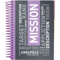 Блокнот з розділювачами, А5, 120арк, кліт, фіол.