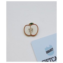 Металлический пин Half Apple