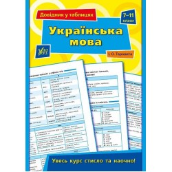 Довідник у таблицях.Українська мова. 7–11 класи