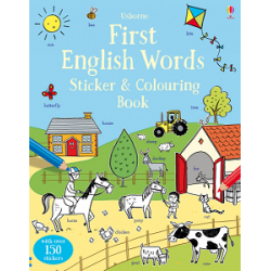 First English Words Sticker and Colouring Book