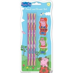 Peppa Pig Pencil and Eraser Set