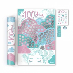 Скретч постер "#100 ДЕЛ TrueGirl Edition" (рос) (тубус)