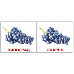 Мини-40: Фрукты Fruit (рус-англ) с ламинацией