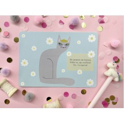 Обложка Листівка Floral cat Листівка Floral cat