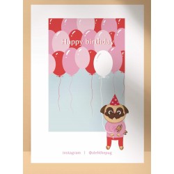Листівка «Happy birthday», А6