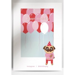 Обложка Листівка «Happy birthday», А7 Листівка «Happy birthday», А7