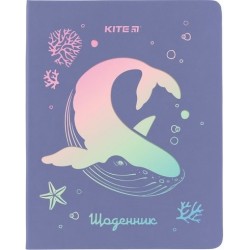 Щоденник шкільний, тверда обкл. PU, Magic whale