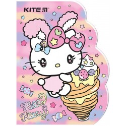 Блокнот Hello Kitty, А6, вирубка, клітинка, клей, 60 арк.