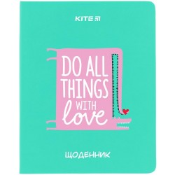 Щоденник шкільний, м'яка обкл. PU, Things with love