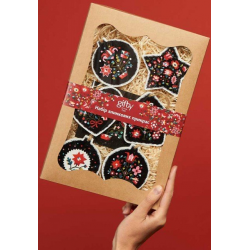 Набір з 6-ти ялинкових прикрас. Неофолк