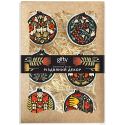 Набір з 6-ти ялинкових прикрас. Зростання