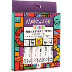 Фломастери MINI 8 кольорів, MALEVARO