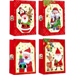 Пакет паперовий LARGE  XMAS  26x12,7x32,4  210gsm , асорті