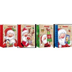 Пакет паперовий MEDIUM XMAS 17,8 x9,8 x 22,9, 210 г/м2, асорті