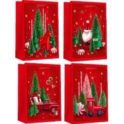 Пакет паперовий MEDIUM XMAS  17,8x9,8x22,9  210gsm , асорті