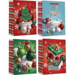 Пакет паперовий LARGE XMAS 26x12,7x32,4 LARGE, 210gsm, асорті