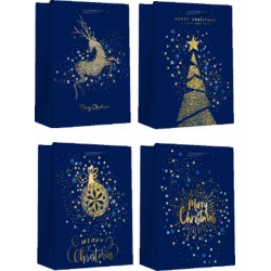 Пакет паперовий LARGE XMAS 26x12,7x32,4  210gsm , асорті