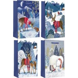 Пакет паперовий MEDIUM XMAS17,8x9,8x22,9  210gsm , асорті