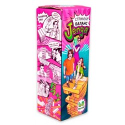 Настільна гра Strateg Стримуй баланс Jenga 48 брусків українською мовою (30722)