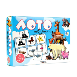 Настільна гра Strateg  Лото.Тварини українською мовою (30579)