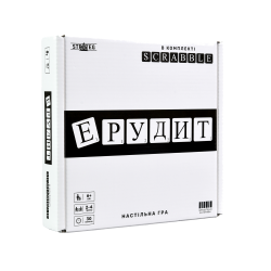 Настільна гра Strateg Ерудит чорно-білий українською мовою (30640)