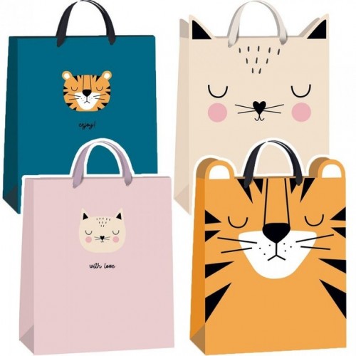 Обложка Пакет паперовий великий 45x33x17 BB FR асорті 190g Пакет паперовий великий 45x33x17 BB FR асорті 190g