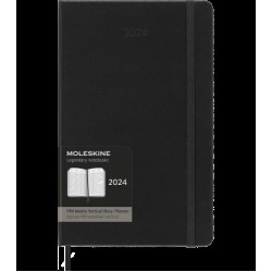 Щотижневик Moleskine 2024 PRO Вертикальний середній / Чорний