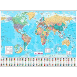 Collins World Wall Paper Map