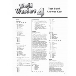 World Wonders 4 Test Book Answer Key