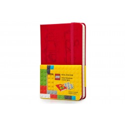 Записник Moleskine LEGO-14 кишеньковий / Лінійка Червоний