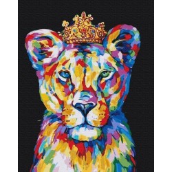 Картина за номерами. Райдужний царевич лев(309)