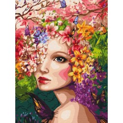 Картина за номерами. Весняна німфа(309)